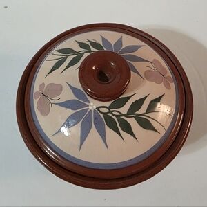 Hand Crafted Redware Pottery Casserole Mexico